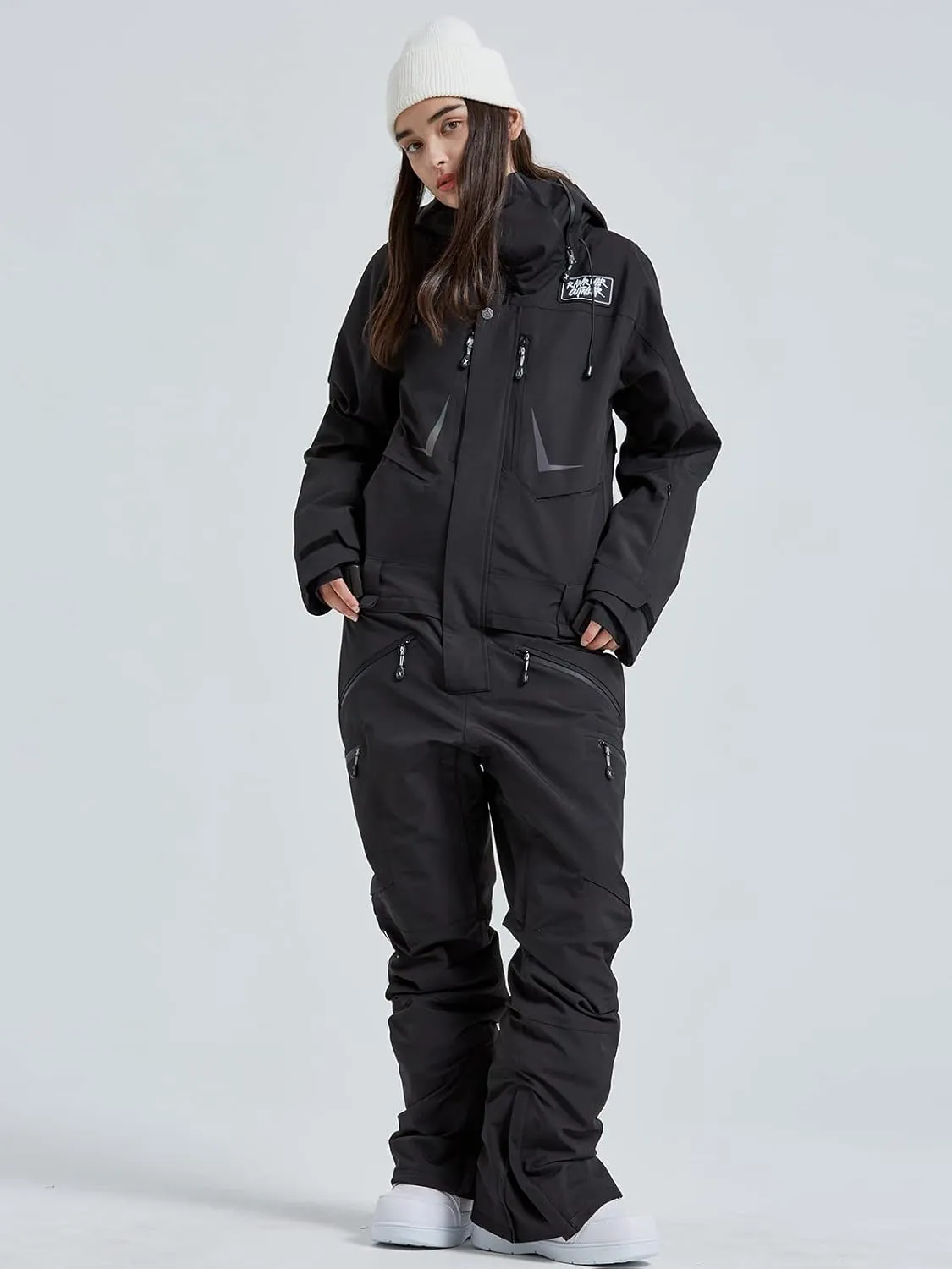 SEARIPE Women and Men's Ski Suits One Piece Jumpsuit Winter Outdoor Waterproof Warm Snowsuits