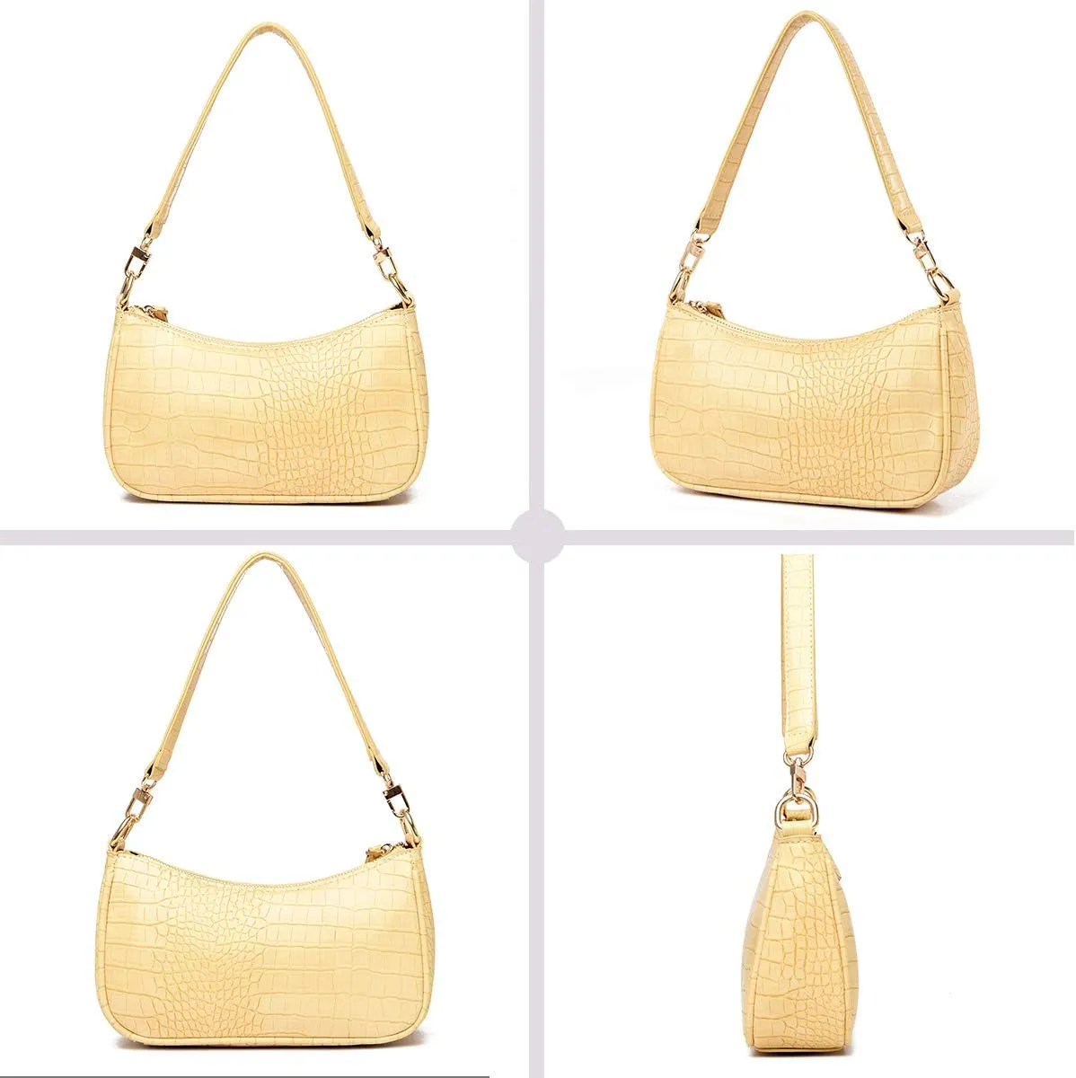 Shoulder Bag Retro Classic Purse Clutch Shoulder Tote HandBag with Zipper Closure for Women