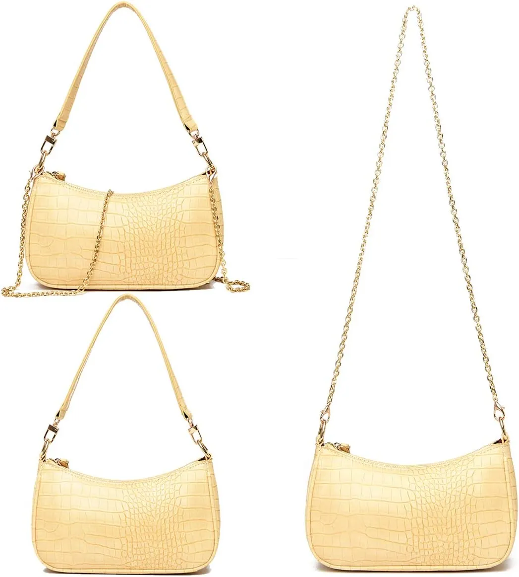 Shoulder Bag Retro Classic Purse Clutch Shoulder Tote HandBag with Zipper Closure for Women