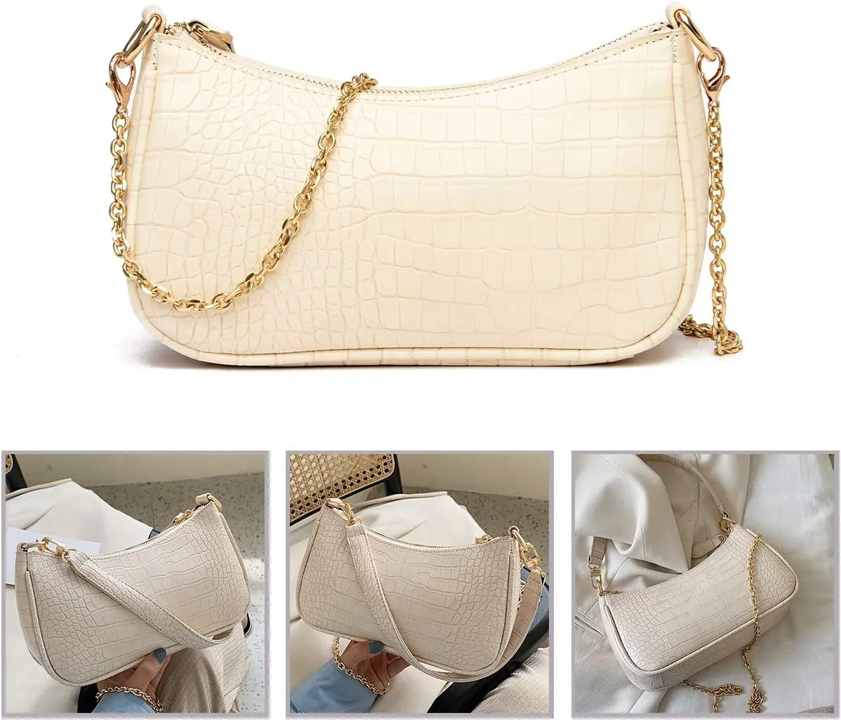 Shoulder Bag Retro Classic Purse Clutch Shoulder Tote HandBag with Zipper Closure for Women