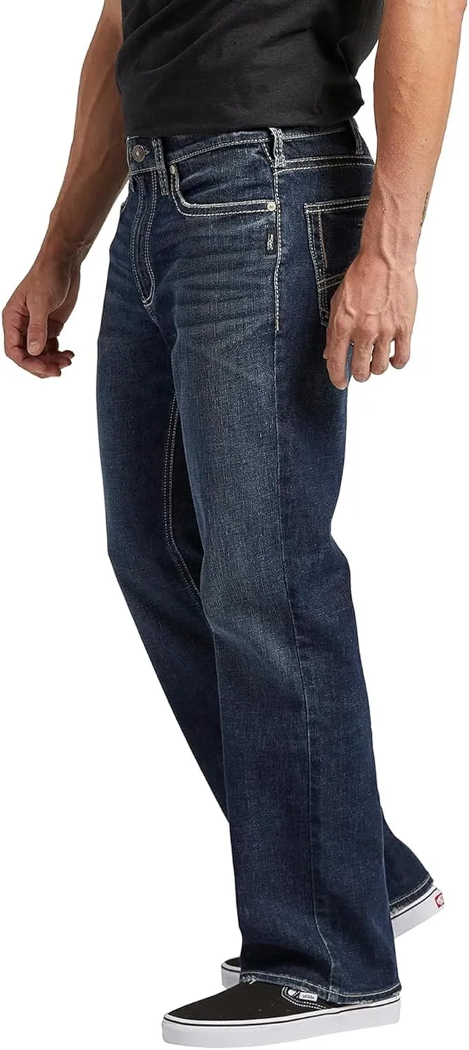 Silver Jeans Co. Men's Zac Relaxed Fit Straight Leg Denim Jeans