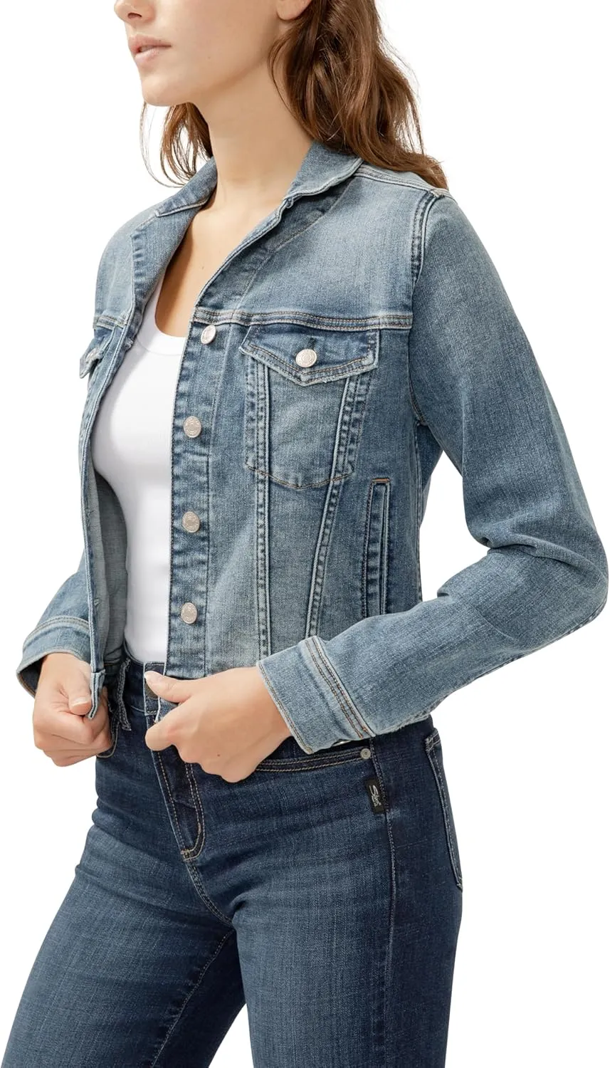 Silver Jeans Co. Women's Fitted Denim Jacket