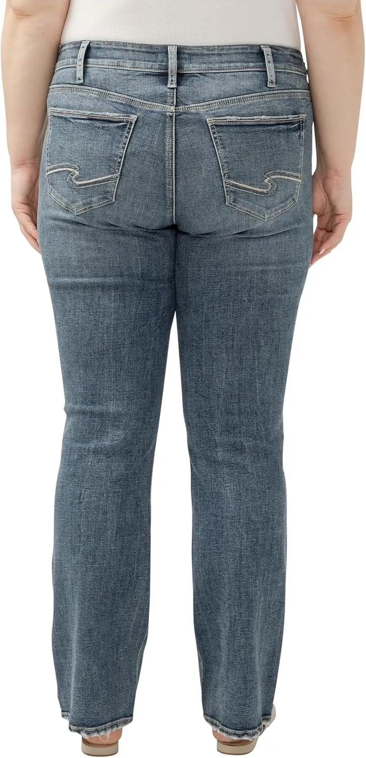 Silver Jeans Co. Women's Plus Size Suki Mid Rise Curvy Fit Bootcut Jeans
