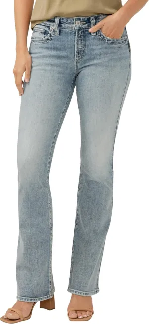 Silver Jeans Co. Women's Suki Mid Rise Curvy Fit Bootcut Jeans