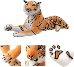 Simulated Tiger Plush Toy - 23.6 inches (Including Tail Measurement) Cute Giant Tiger Plush Pillow Huggable Reptile Stuffed Animal