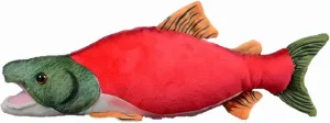 Simulation Sockeye Salmon Stuffed Animals 15inch, Cute Soft Sockeye Salmon Fish Plush Toy Children Room Decoration Pillows…
