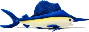 Simulation Swordfish Sailfish Stuffed Plush Toy- 18.5inch Lifelike Marlin Depth Ocean Animals Lstiophorus Platypterus Plushie Toys Figur, Super Soft Plush Dolls Stuffed Toys, Gifts for Kids