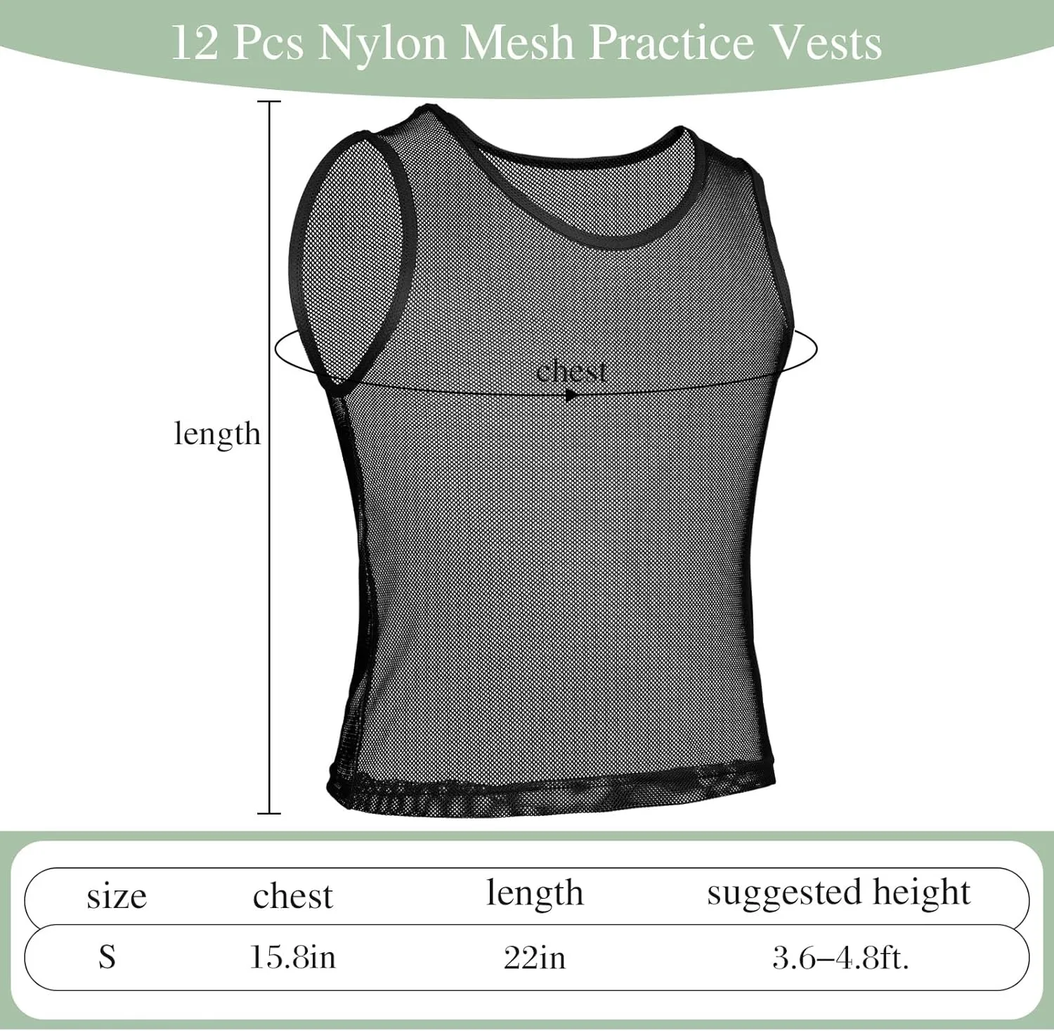 Sintege 12 Pcs Soccer Pinnies Pennies Jersey Scrimmage Vest Sports Practice Jersey Mesh Basketball Vest for Youth Adult Kids