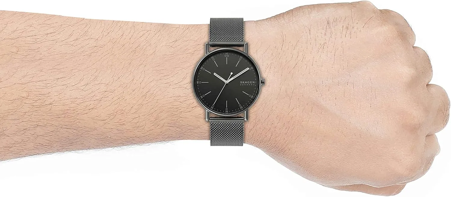 Skagen Signatur Minimalist Men's Watch with Stainless Steel Bracelet, Mesh or Leather Band