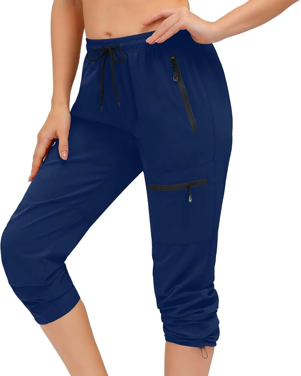 SMIDOW Womens Hiking Cargo Pants Lightweight Quick Dry High Waist Drawstring Jogger Pants Casual Workout Running Sweatpants