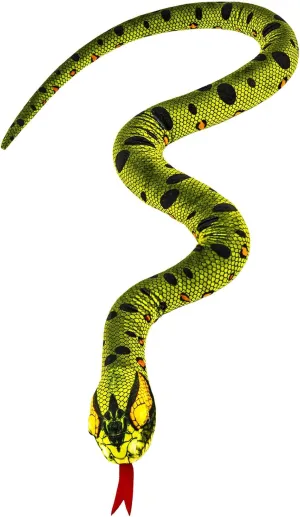 Snake Plush Toy, 59'' Large Washable, Huge Realistic Plush Cuddle Toy, Soft and Cute Children's Gift, Birthday Party Favor, Prank Prop (Green Python)