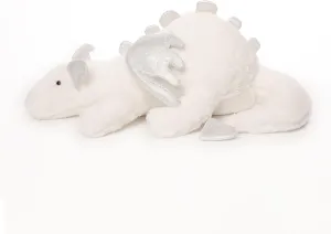 Snow Dragon Stuffed Animal, 24in Dragon Pterosaur Plush Toy with Tiny Wings, Lovely Pterosaur Doll Pillow, Dinosaur Stuffed Animal for Baby Kids (White)
