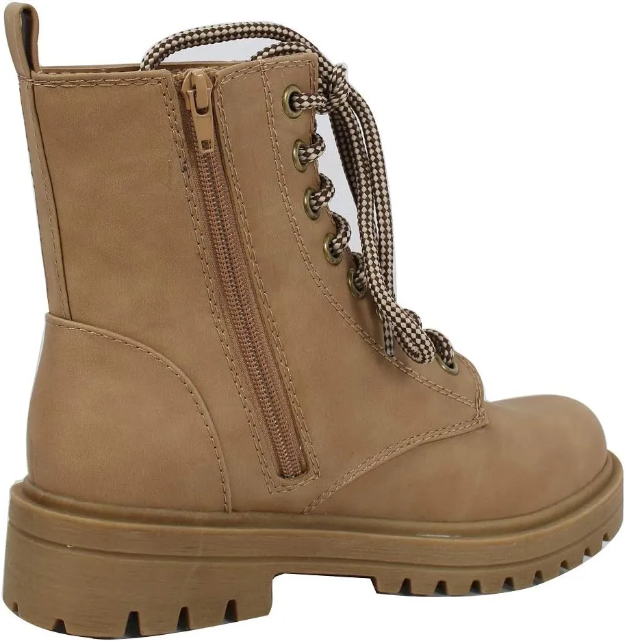 Soda Women's Combat Lace Up Ankle Boot