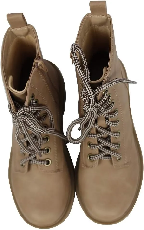 Soda Women's Combat Lace Up Ankle Boot