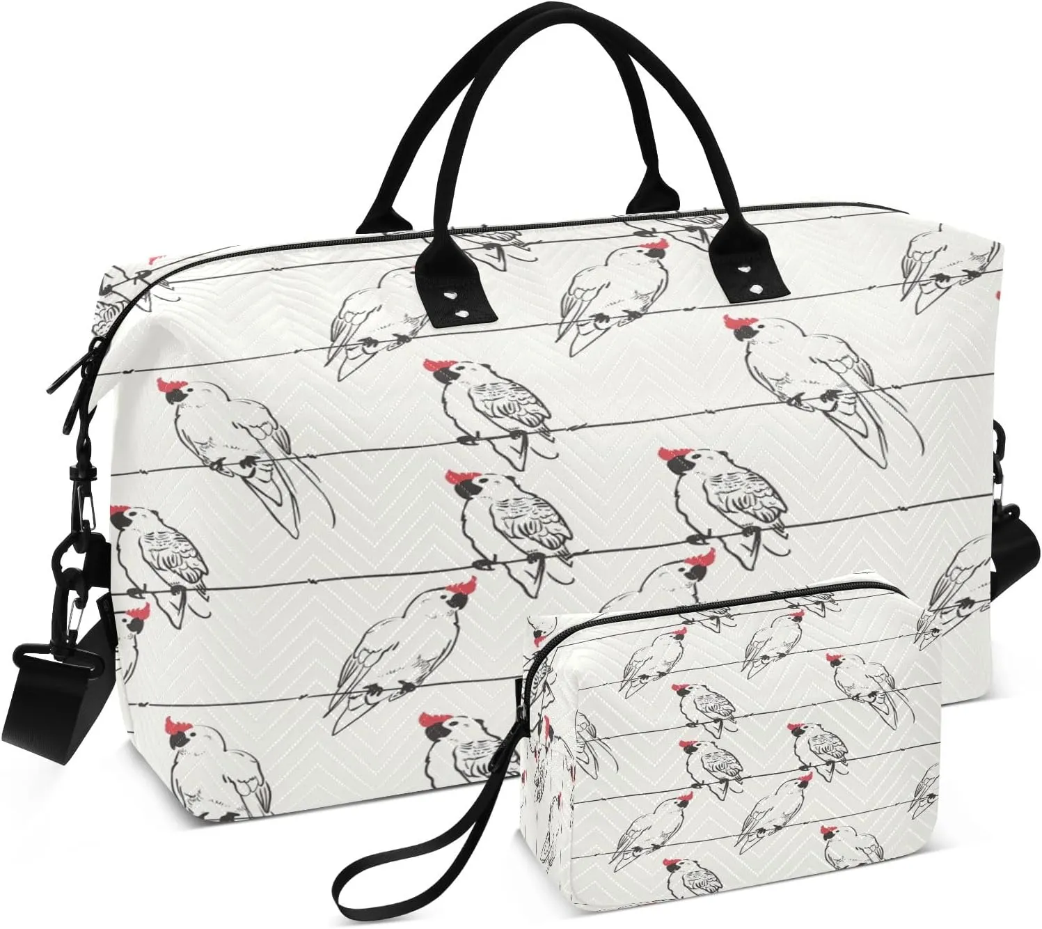 Strip Bird Travel Duffle Bag for Men Women Gym Bag with Storage Bag Weekender Bag Carry on Bags for Travel Trip Gym Yoga