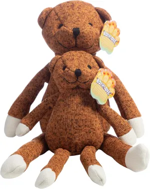 Stuffed Animal Bears for Babies Sleep Soft Small Plush Brown Bear 2pcs,15 Inch and 12 Inch, Brown