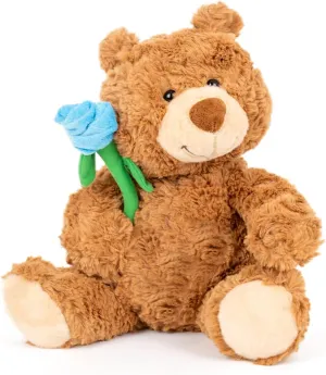 Stuffed Rose Teddy Bear Gifts for Mother's Day, 11''Soft Cute Plush Animal Toy Birthday Present for Her/Girlfriend Lover Mom Kids Gifts Home Decor