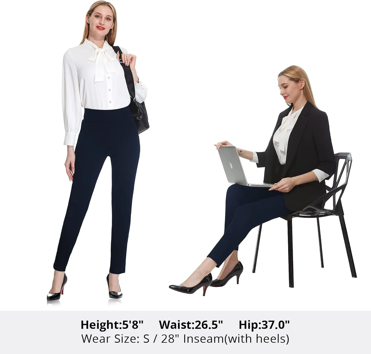 Tapata Women's 26''/28''/30'' Skinny Dress Pants High Waist Slacks for Office Work Business Casual Tall Petite Stretch Pants