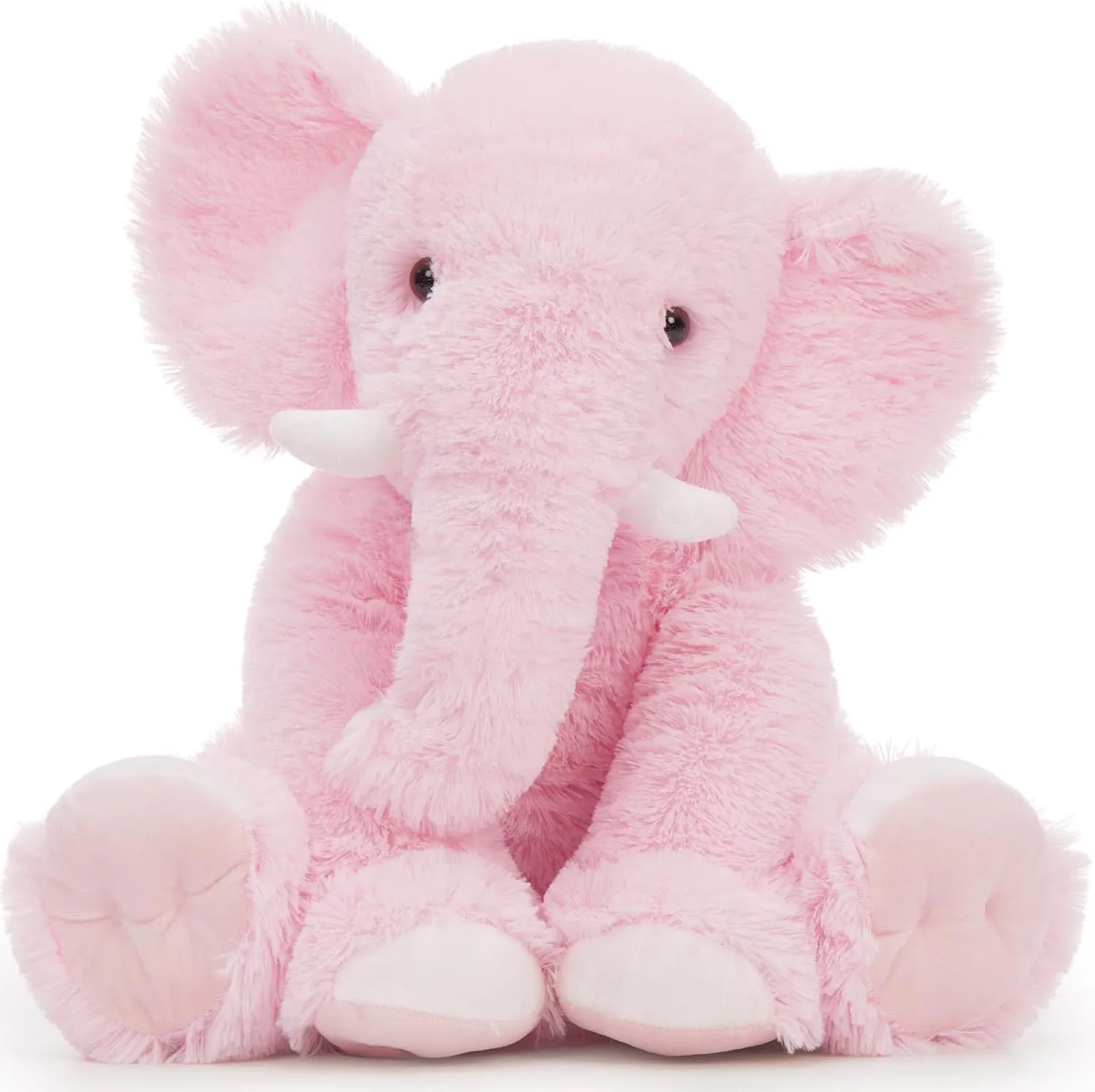 Tezituor 19.6 Inch Plush Elephant Stuffed Animal, Giant Pink Elephant Toys Soft & Cuddly Elephant Plush Gift for Girls, Kids Birthday Gifts, Christmas Valentine's Day