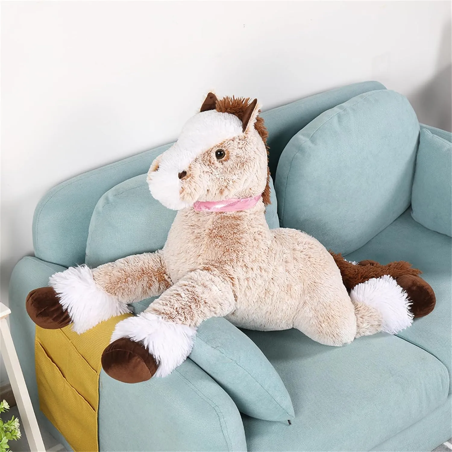 Tezituor 35.4 Inches Horse Stuffed Animal, Soft Realistic Pony Sleeping Plush Pillow, Large Stuffed Horse Toy Birthday Gift for Boys Girls