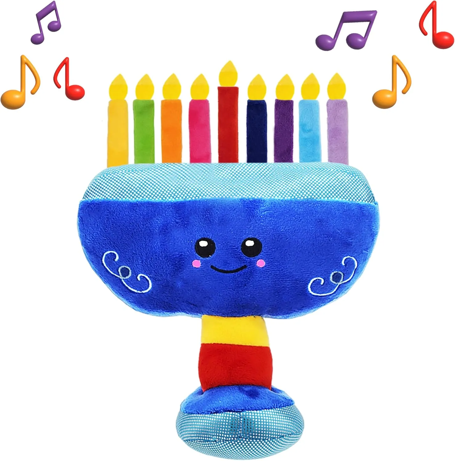 The Dreidel Company Hanukkah Plush Menorah and Dreidel - (Plush Dreidel & Menorah Set)