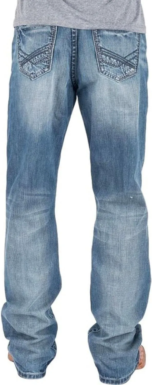 Tin Haul Men's Regular Joe Fit Light Wash Bootcut Jeans Indigo 36 SHT US