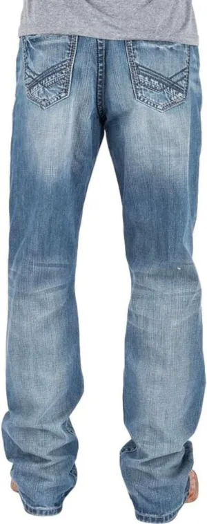 Tin Haul Men's Regular Joe Fit Light Wash Bootcut Jeans Indigo 36 SHT US