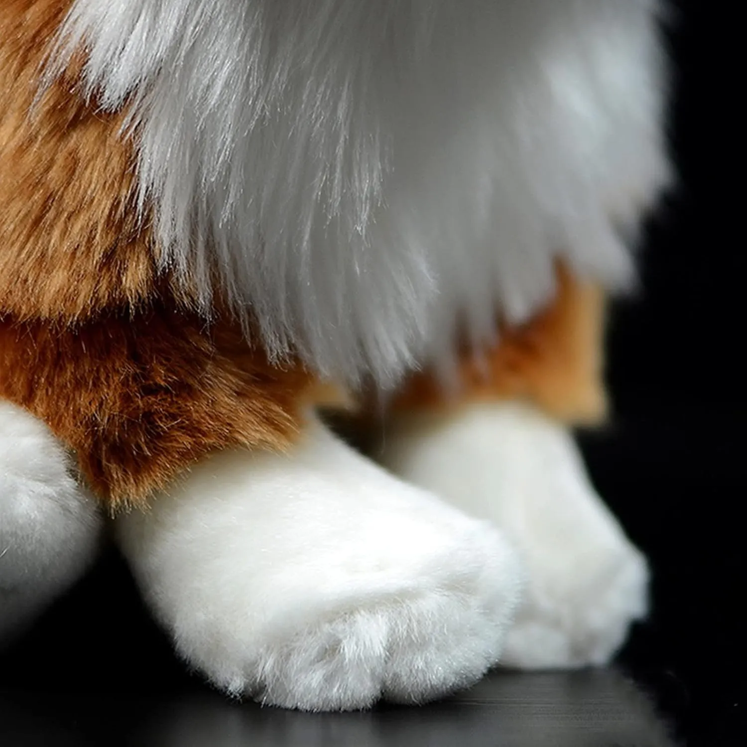 Tiny Heart Simulation Corgi Plush Toy, 11 Inch Super Cute Realistic Canine Stuffed Animal Doll Christmas Birthday Gift Kids Plush Toy