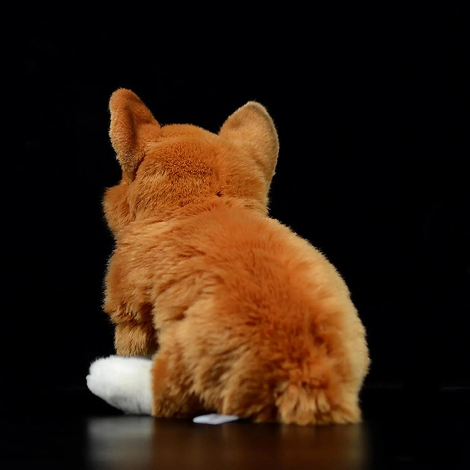 Tiny Heart Simulation Corgi Plush Toy, 11 Inch Super Cute Realistic Canine Stuffed Animal Doll Christmas Birthday Gift Kids Plush Toy