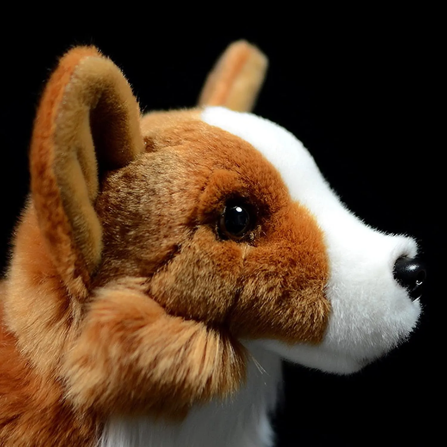 Tiny Heart Simulation Corgi Plush Toy, 11 Inch Super Cute Realistic Canine Stuffed Animal Doll Christmas Birthday Gift Kids Plush Toy