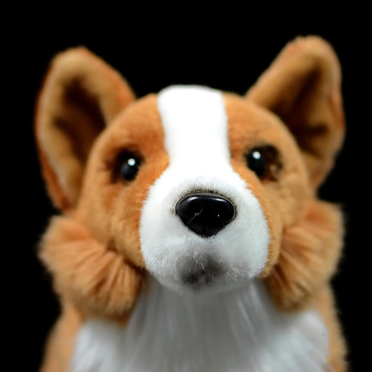 Tiny Heart Simulation Corgi Plush Toy, 11 Inch Super Cute Realistic Canine Stuffed Animal Doll Christmas Birthday Gift Kids Plush Toy