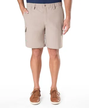 Tori Richard Men's R & R Size 34 Taupe 8" Inseam Performance Cargo Shorts (Taupe, 32W x 8L)
