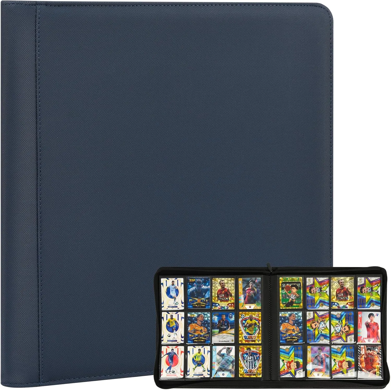 Trading Card Binder 480 Pockets, 12 Pockets Card Binder, Side Loading Card Collection Binder, Collectible Card Albums Card Folder for MTG, TCG, Football, NFL, Sports Cards, Game Cards(Blue)