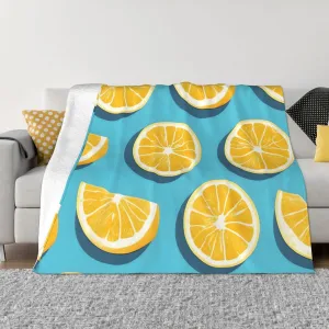 Ultra Soft Fleece Blanket,Lemon Wedges, No Shed No Pilling Luxury Plush Cozy Lightweight Blanket for Bed, Couch, Chair, Sofa Suitable for All Season,60"x50"