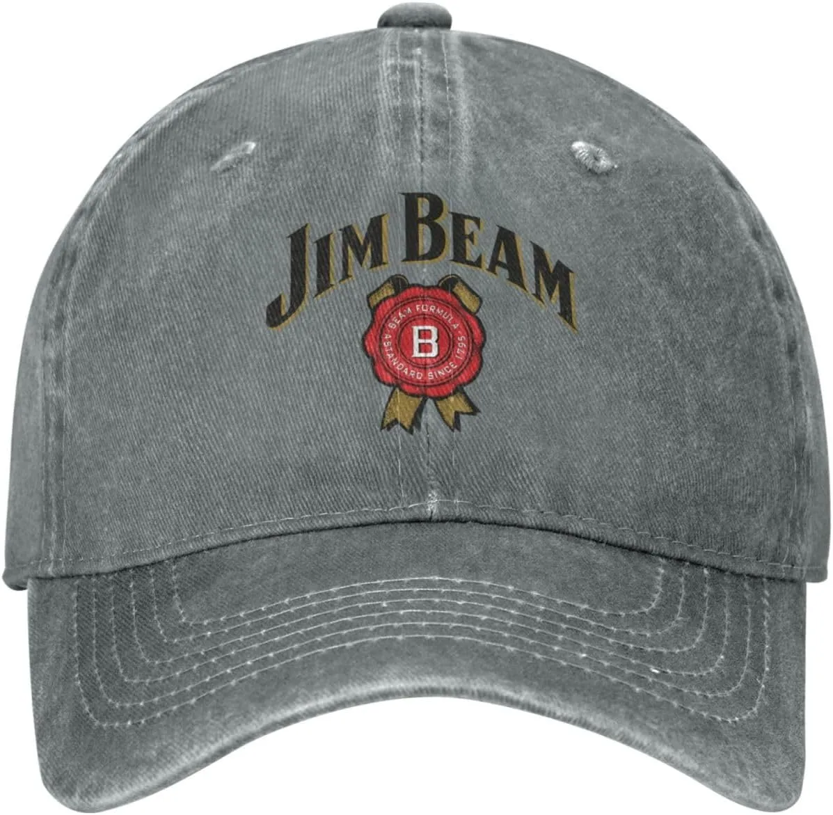 Unisex_Jim_Beam_Logo_ Cowboy Hat Trucker Dad Gift Adjustable Buckle Closure Casquette
