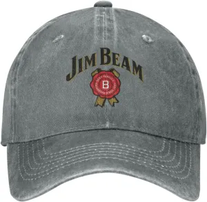 Unisex_Jim_Beam_Logo_ Cowboy Hat Trucker Dad Gift Adjustable Buckle Closure Casquette