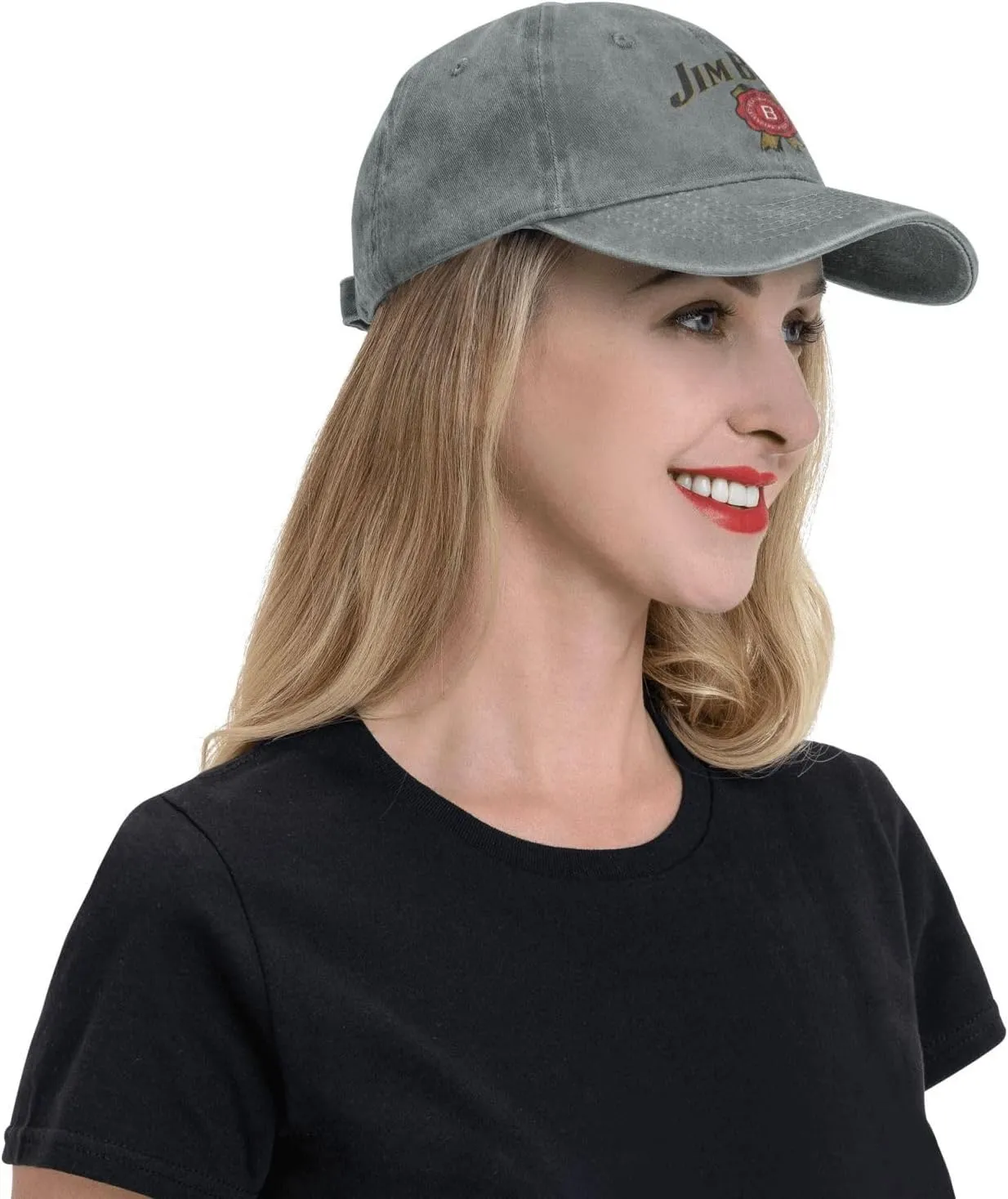 Unisex_Jim_Beam_Logo_ Cowboy Hat Trucker Dad Gift Adjustable Buckle Closure Casquette