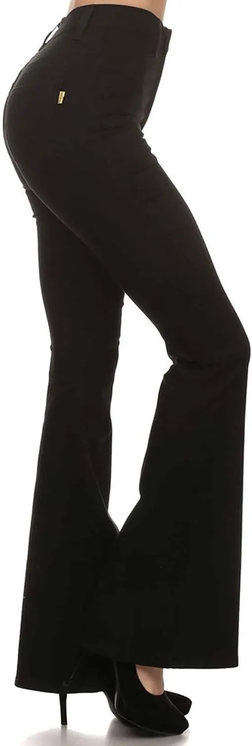 Vibrant M.I.U. Women’s Flare Jeans – High Waisted Bell Bottom Casual Denim Classic Flared Pants with Pockets