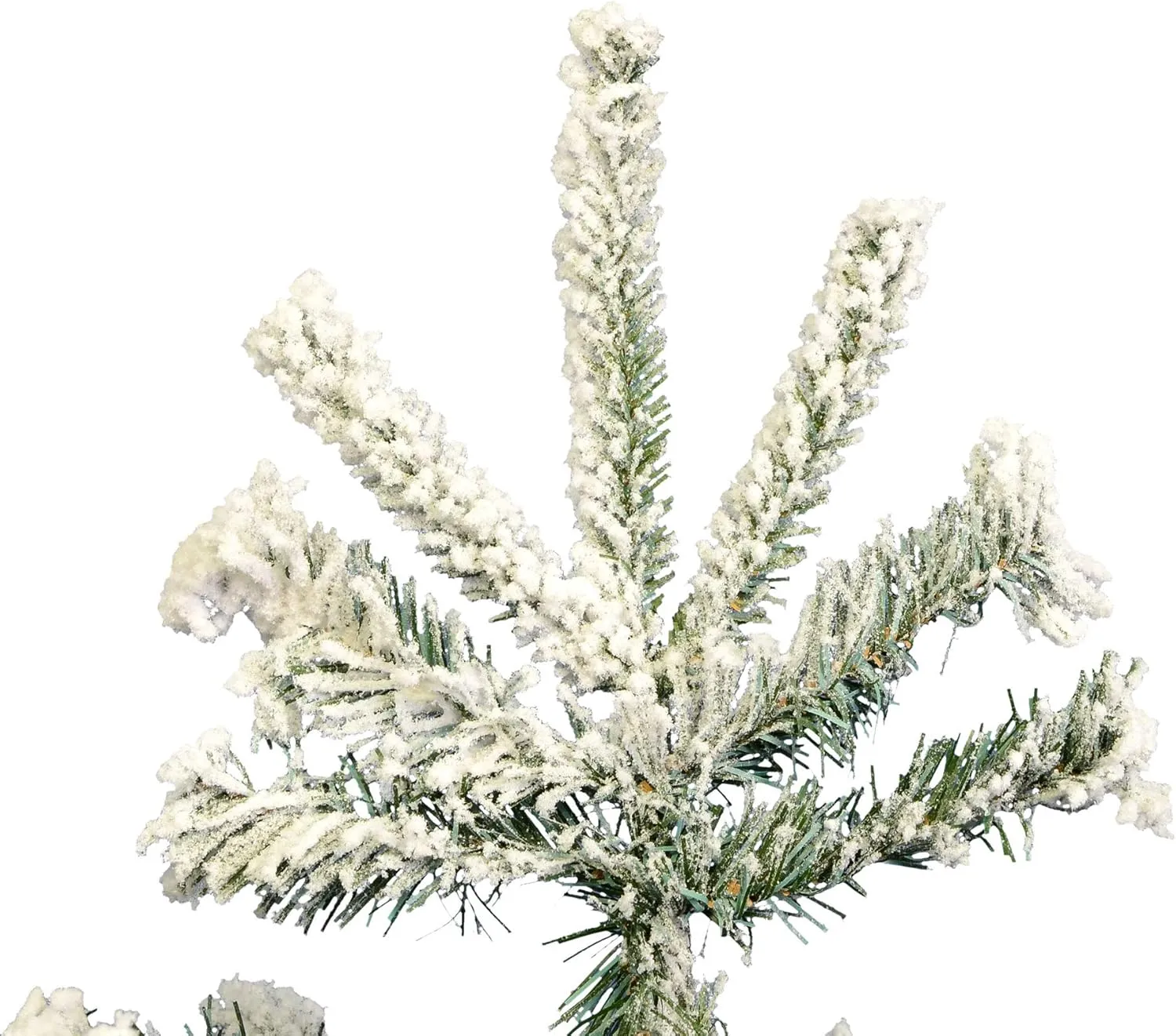 Vickerman 4.5' Flocked Sierra Fir Slim Artificial Christmas Tree, Unlit - Snow Covered Faux Tree - Seasonal Indoor Home Decor - Festive Holiday Tree - Christmas Decor