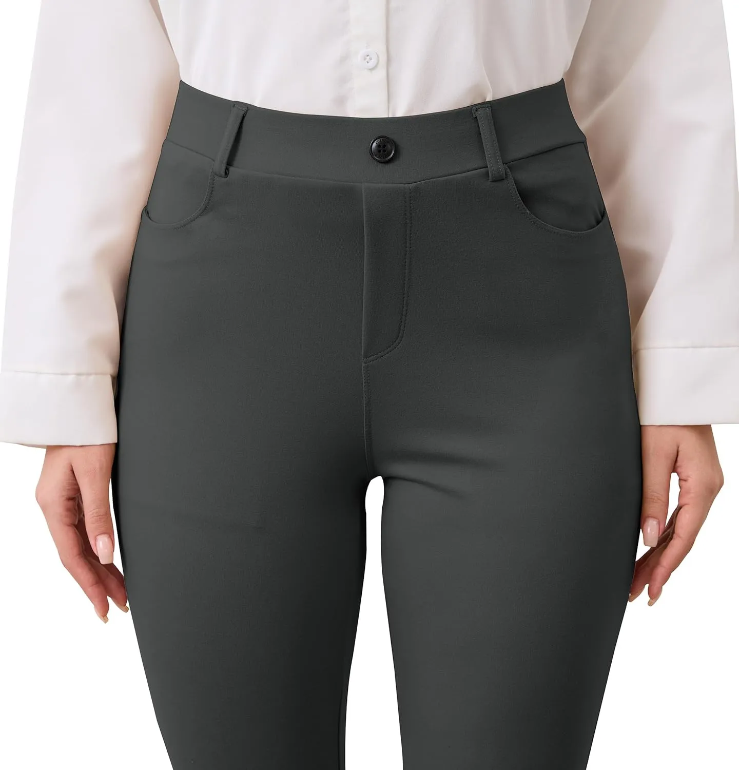 VIMPEP Women’s Classic Yoga Dress Pants High Rise Flare Soft Feeling Pull On Work Yoga Pants for Business Office Work 2102