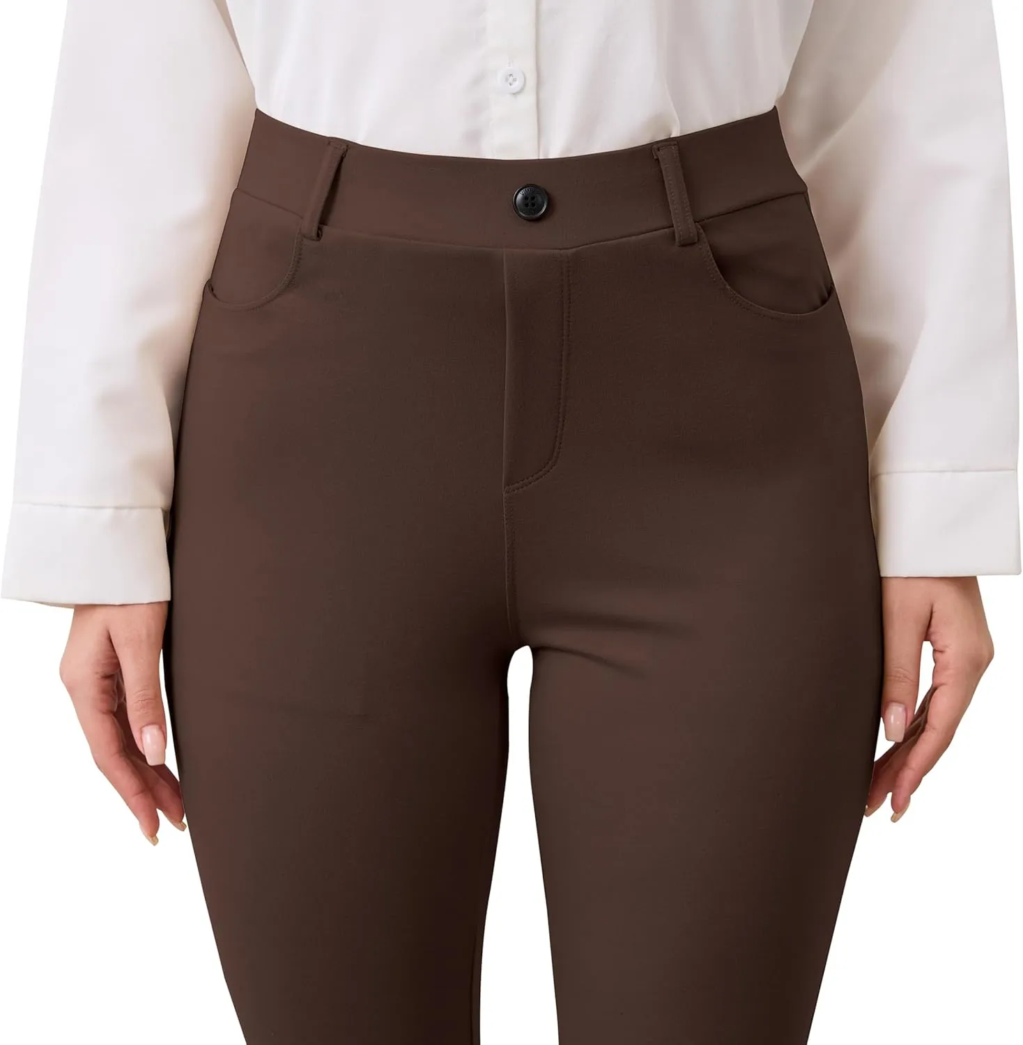 VIMPEP Women’s Classic Yoga Dress Pants High Rise Flare Soft Feeling Pull On Work Yoga Pants for Business Office Work 2102