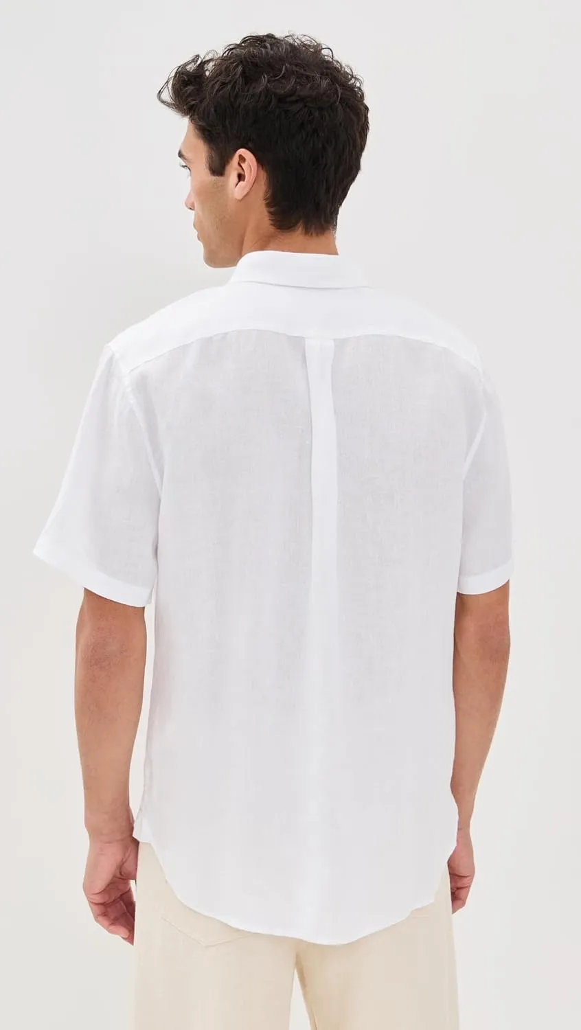 Vince Men's Linen Short Sleeve Shirt