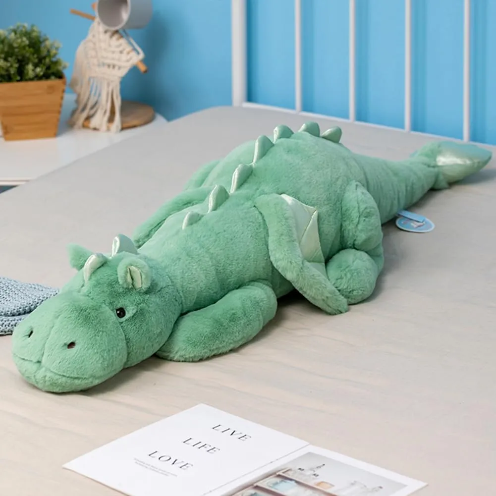 Weighted Dragon Stuffed Animal 10Lbs 43.3" Soft and Sturdy Weighted Stuffed Animals for Adults and Kids, Large Green Plush Animal