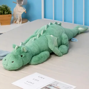 Weighted Dragon Stuffed Animal 10Lbs 43.3" Soft and Sturdy Weighted Stuffed Animals for Adults and Kids, Large Green Plush Animal
