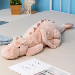 Weighted Dragon Stuffed Animal, Soft and Sturdy Weighted Stuffed Animals for Kids and Adults, Medium Pink Dragon Stuffed Animal(35.4" 5Lbs)