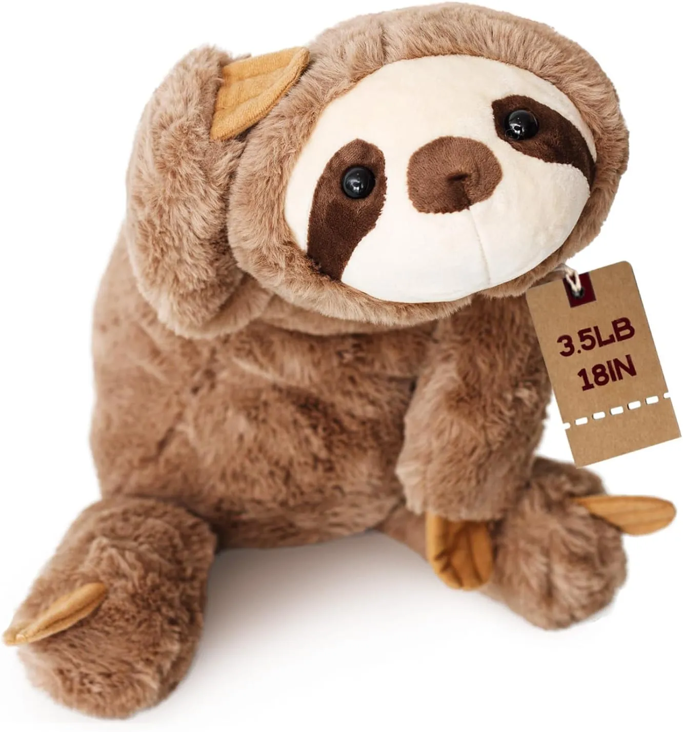 Weighted Sloth Plush Stuffed Animals, Microwavable Stuffed Animal Heating Pads for Adults & Kids, Plush for Stress Relief for Boys Girls Birthday Parties Supplies Favor Stocking Stuffers