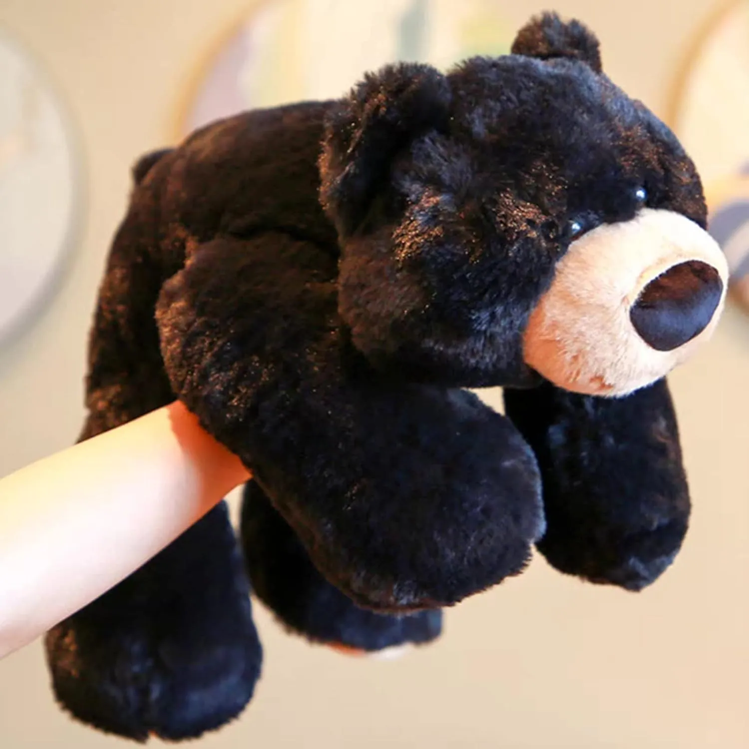 Weighted Stuffed Animals, 19.7in 3.3lbs Weighted Bear Stuffed Animal Toy Cute Black Bear Plush Pillow for Adults Boys Girls