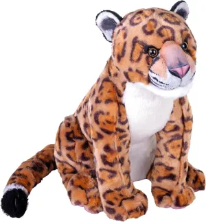 Wild Republic Artist Collection Jaguar, Stuffed Animal, 13 Inch, Plush Toy, Fill is Spun Recycled Water Bottles