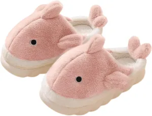Women's & Men's Cotton Plush Animal Slippers - Warm Indoor & Outdoor Shoes for Winter