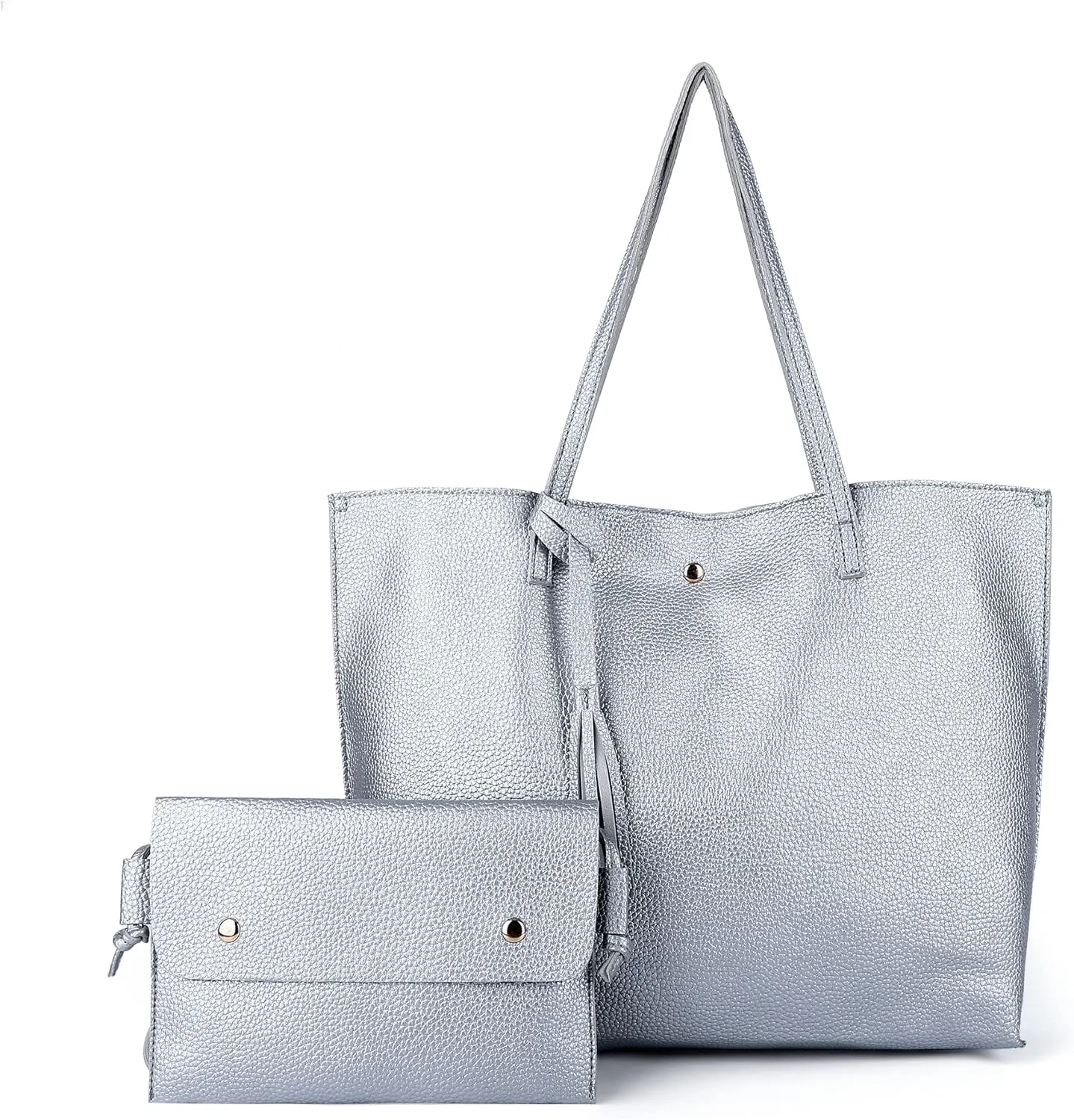 Women's Faux PU Leather Tote Shoulder Purses Bag for women, Big Capacity Tassel Handbag